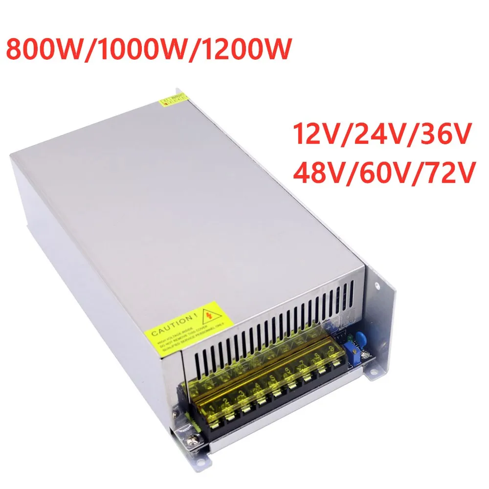 Smps Power Supply - 1200W/1000W/800W สวิตชิ่งพาวเวอร์ซัพพลายปรับได้ DC 12V 24V 36V