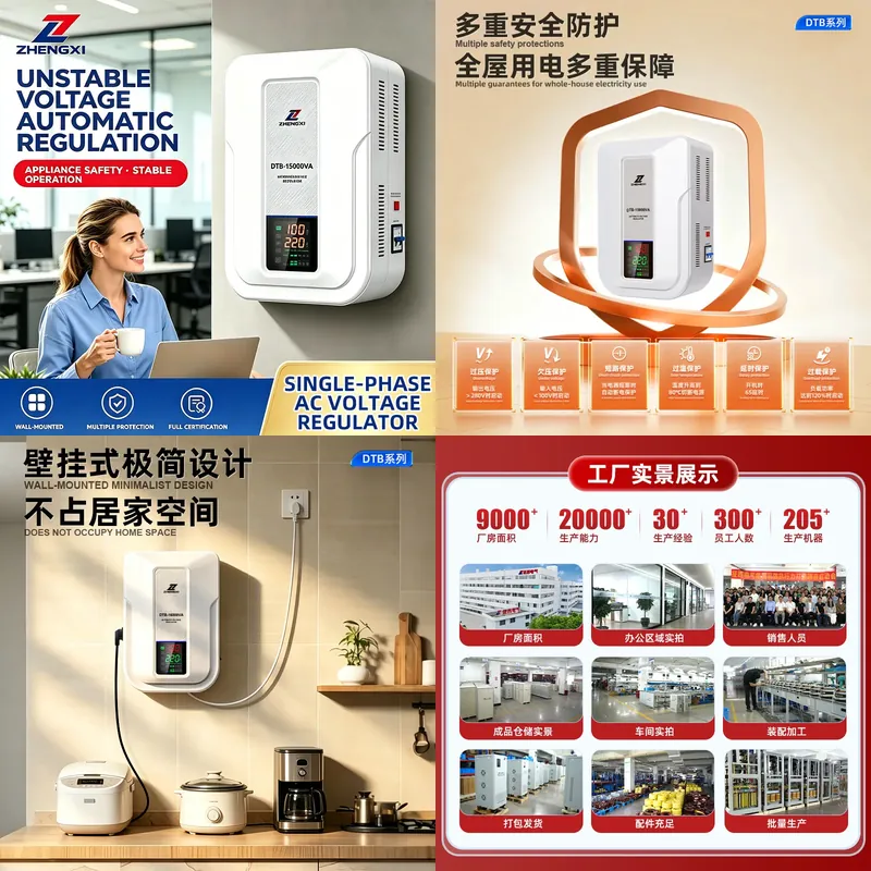 Ac Power Supply - เครื่องปรับแรงดันไฟฟ้าอิเล็กทรอนิกส์ Zhengxi DTB 220v สำหรับเครื่องปรับอากาศ ทีวี