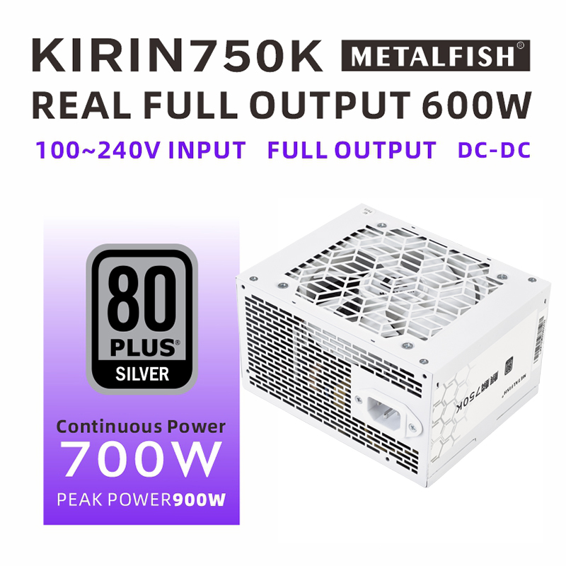 METALFISH KIRIN750K สีขาวแชสซี - Power Supply 650W บทวิจารณ์และราคา