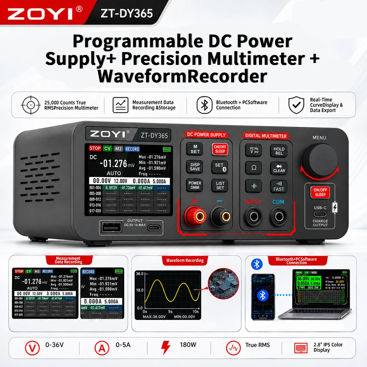 ZOYI DY365 มัลติมิเตอร์ดิจิทัล - Pc Power Supply บทวิจารณ์และราคา