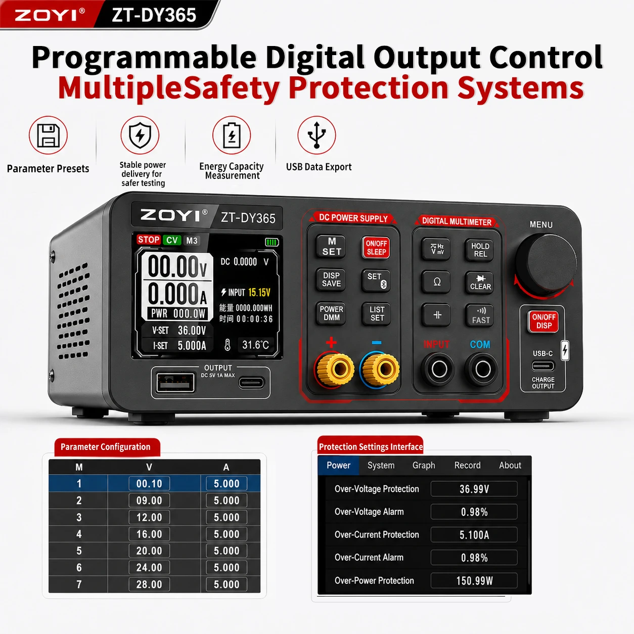 ZOYI DY365 มัลติมิเตอร์ดิจิทัล - Pc Power Supply บทวิจารณ์และราคา