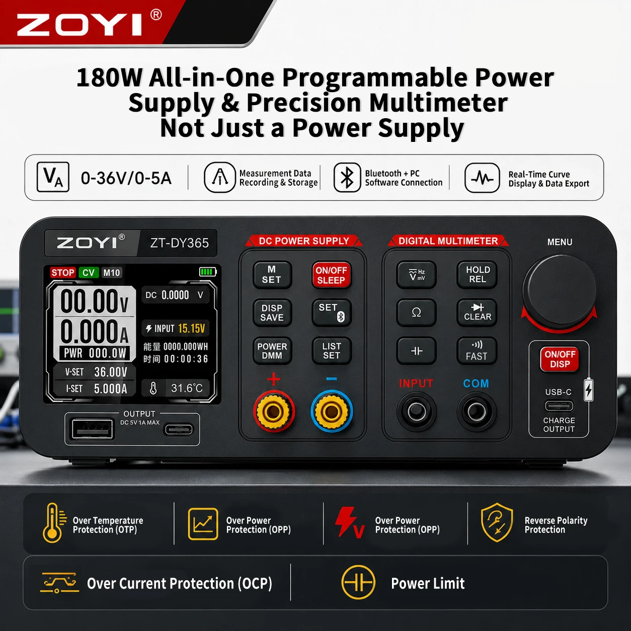 ZOYI DY365 มัลติมิเตอร์ดิจิทัล - Pc Power Supply บทวิจารณ์และราคา